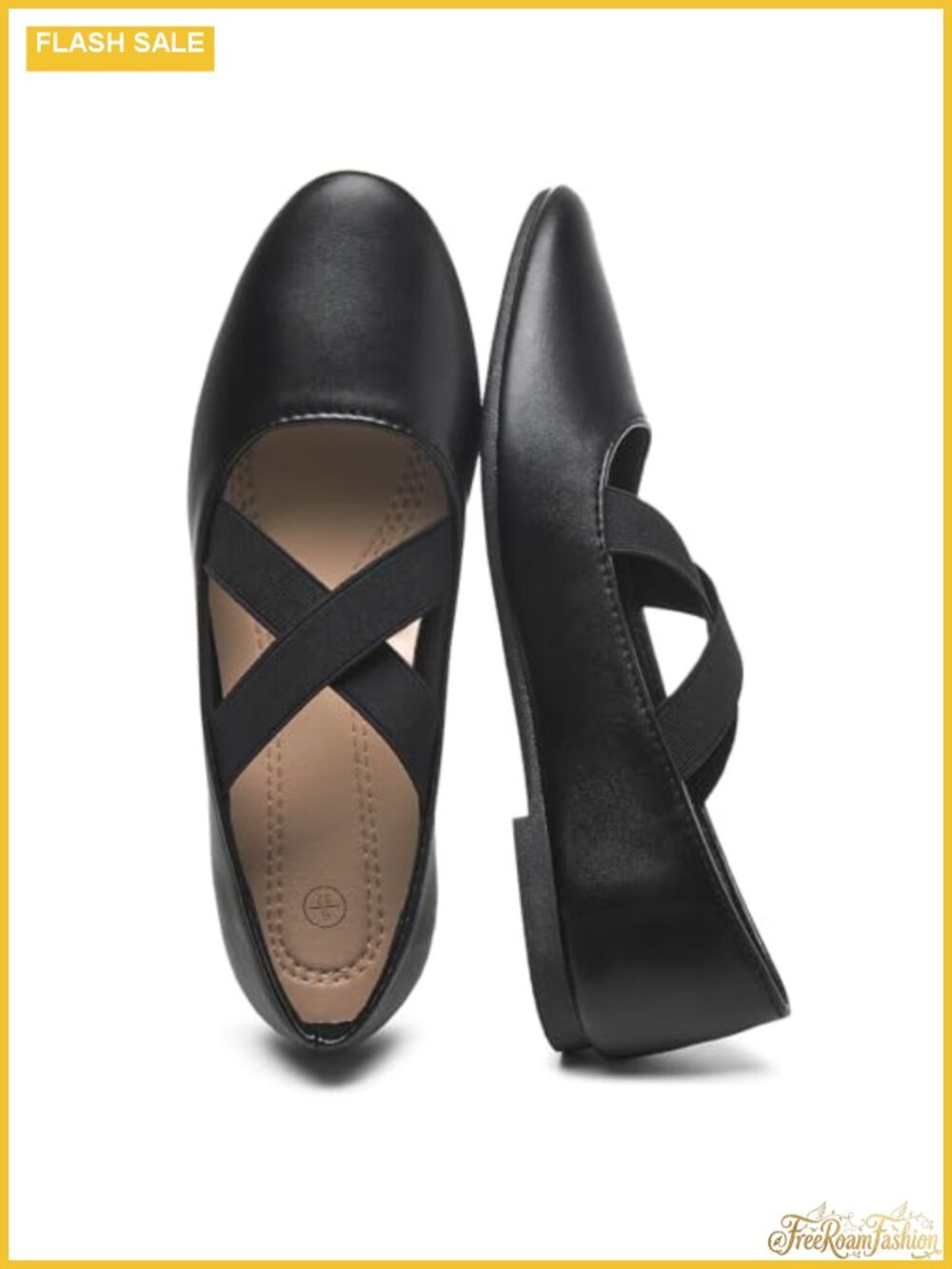 Women's Mary Jane Ballet Flats Criss Cross Elastic Strap